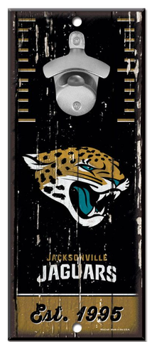 Jacksonville Jaguars Bottle Opener Sign 5 X 11