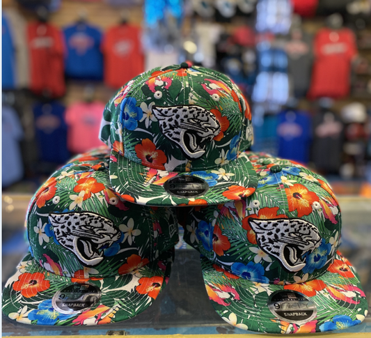 Jacksonville Jaguar Floral Hawaiian Snapback