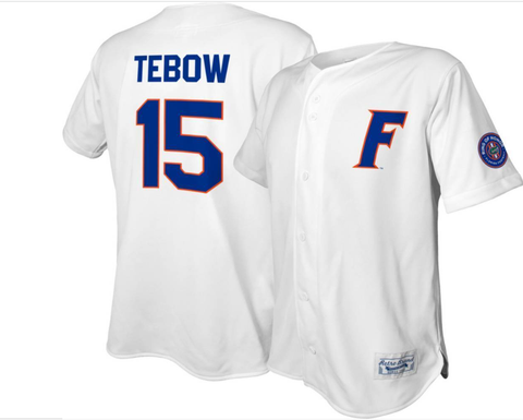 University of Florida Gators #15 Tim Tebow Baseball Jersey