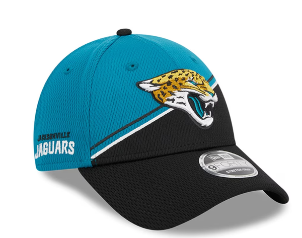 Jacksonville Jaguars New Era 9Forty Men's 9Forty 2023 Teal/Black Stretch Snap Hat