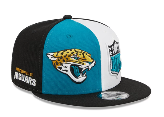 Jacksonville Jaguars New Era 9Fifty Men's Teal/Black 2023 Sideline Snapback