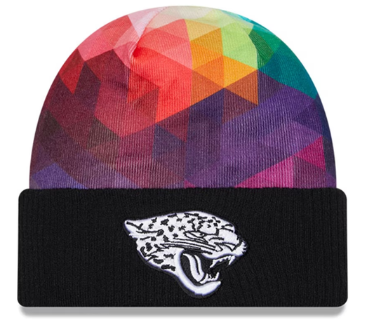 NFL Jacksonville Jaguars 2023 New Era Crucial Catch Cuffed Knit Beanie