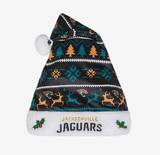 NFL Jacksonville Jaguars FOCO Family Holiday Santa Hat