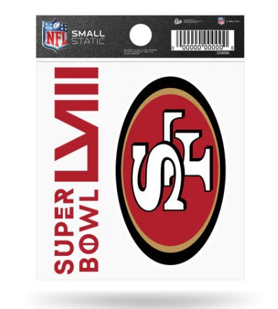 49ERS 2024 Super Bowl LVIII Bound Small Static Cling