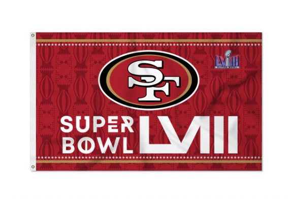 49ERS 2024 Super Bowl LVIII Bound 3X5 Banner Flag