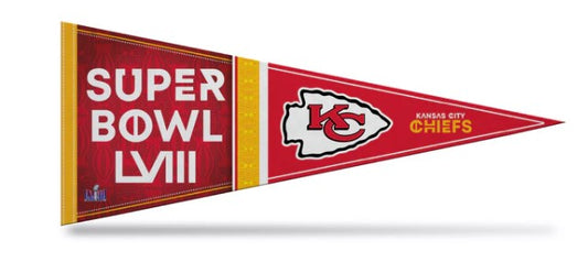 Chiefs 2024 Super Bowl LVIII Bound Soft Felt 12X30 Pennant
