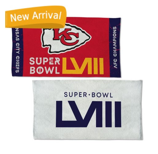 AFC CHAMPIONS KANSAS CITY CHIEFS FULL COLOR LOCKER ROOM TOWEL WITH BACK IMPRINT