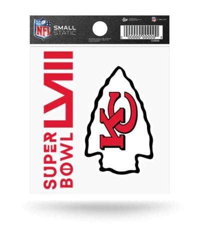 Chiefs 2024 Super Bowl LVIII Bound Small Static Cling - officially licensed fan gear