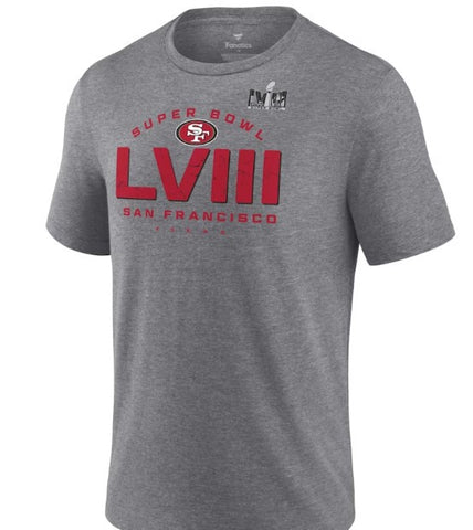 San Francisco 49ers Fanatics Branded Super Bowl LVIII Made it T-Shirt - Heather Gray