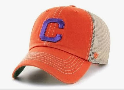 NCAA Clemson Tigers 47 Brand Trawler Clean Up Adjustable Hat - Vintage Logo