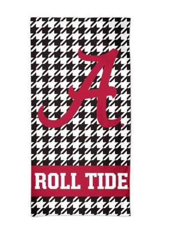NCAA Alabama Crimson Tide /Houndstooth ALABAMA HOUNDSTOOTH Spectra Beach Towel 30" x 60"