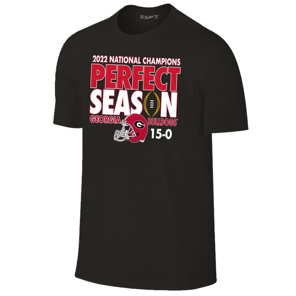 NCAA Georgia Bulldogs "Perfect Season"  Black T-Shirt