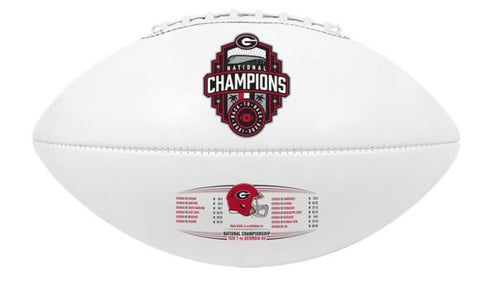 NCAA Georgia Bulldogs 2022 National Champions Back To Back Full Size Autograph  Football