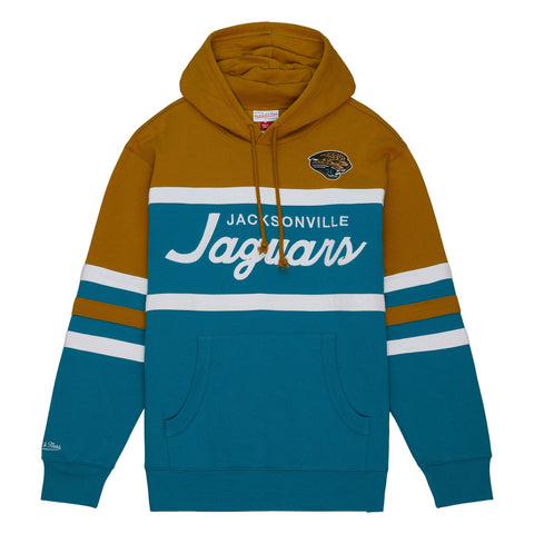 NFL Jacksonville Jaguars Head Coach Hoodie Gold & Teal Mitchell & Ness