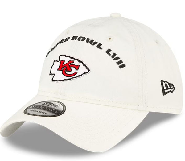 Kansas City Chiefs New Era Cream Super Bowl LVII 9TWENTY Adjustable Hat