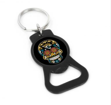 Jacksonville Jaguars Aminco Skull Bottle Opener Keychain - officially licensed fan gear